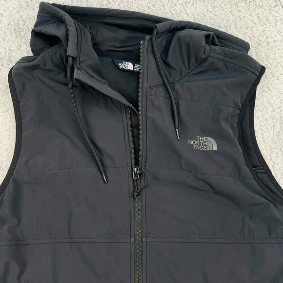 The North Face Mountain Sweatshirt Vest Women's Medium Black Hooded Softshell - Picture 9 of 10